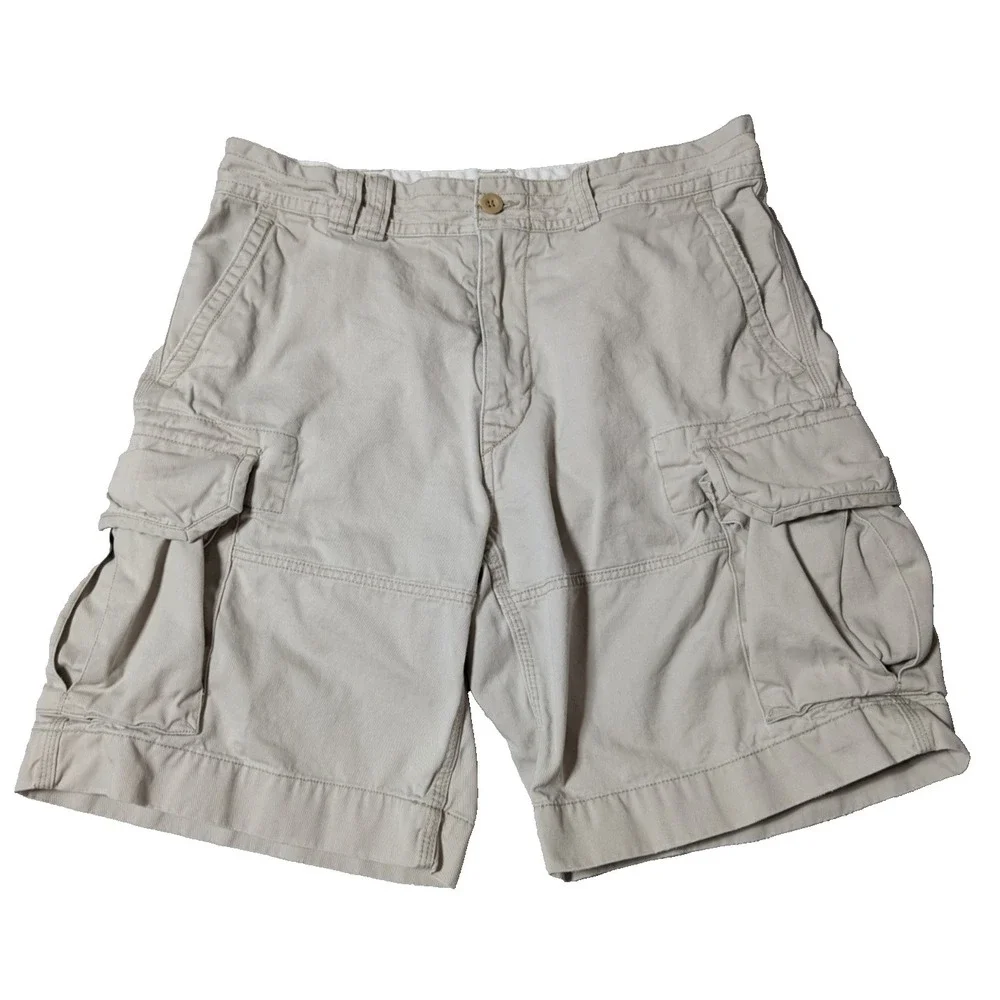 Polo Ralph Lauren Classic Polo Chino Light Khaki Well Worn Cargo Shorts - Men 34